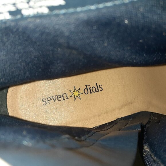 Seven Dials Women's Size 8.5 Tanyette Blue Black Denim Patch Work Ankle Boots - Picture 6 of 14